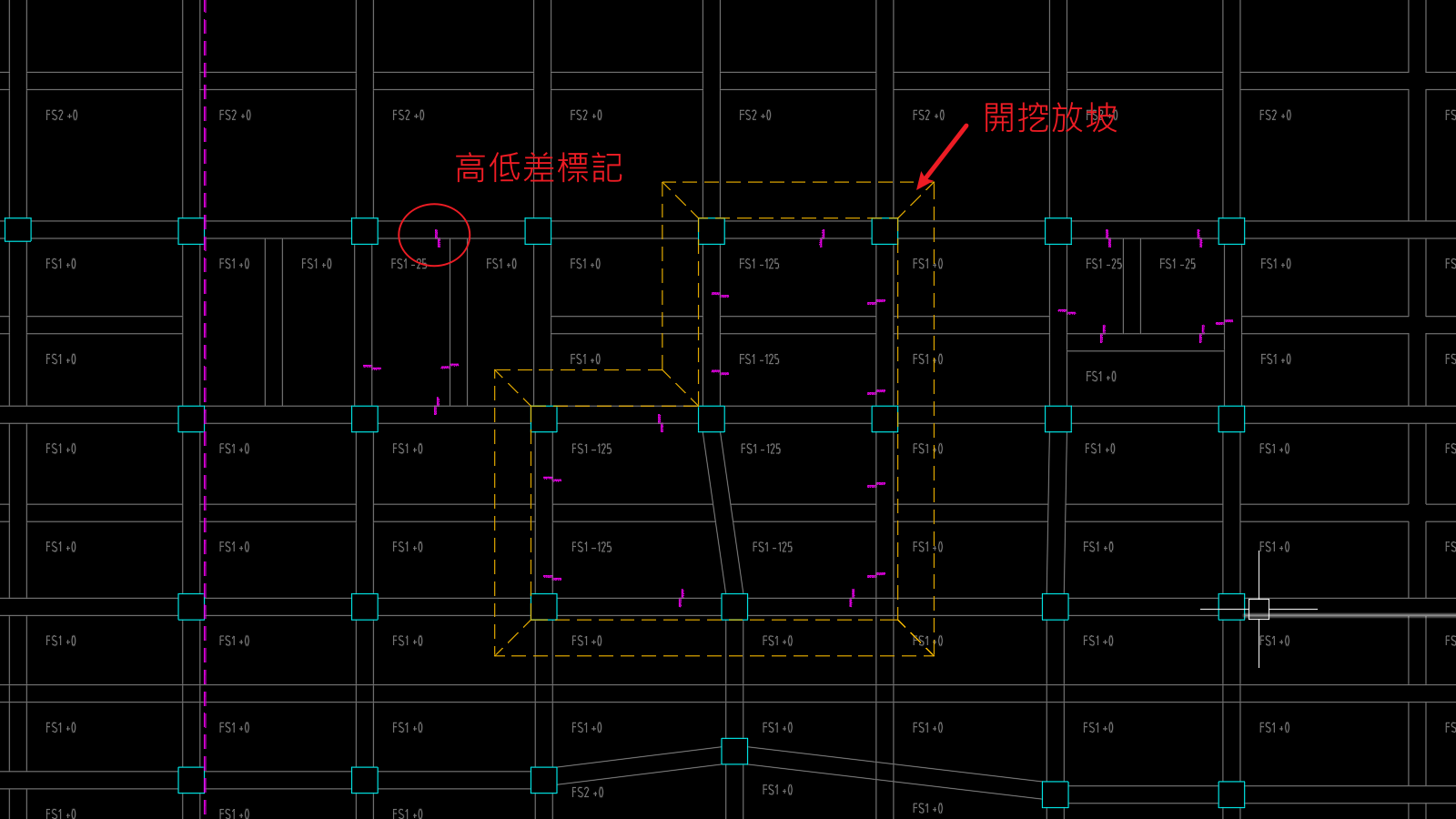 版面上的高低差標記